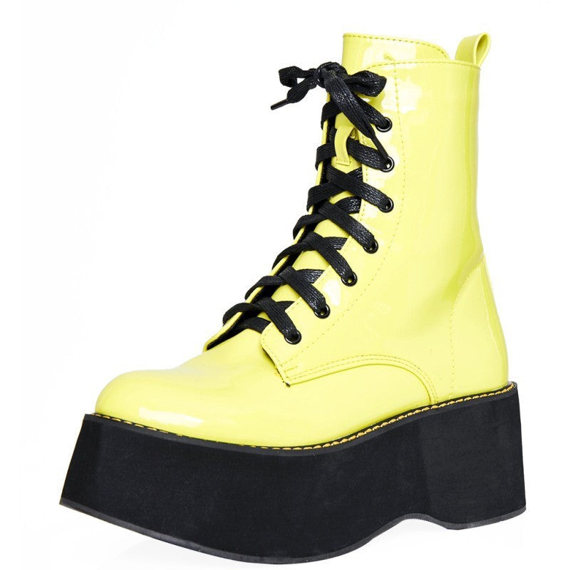 Lace-up Platform Ankle Boots