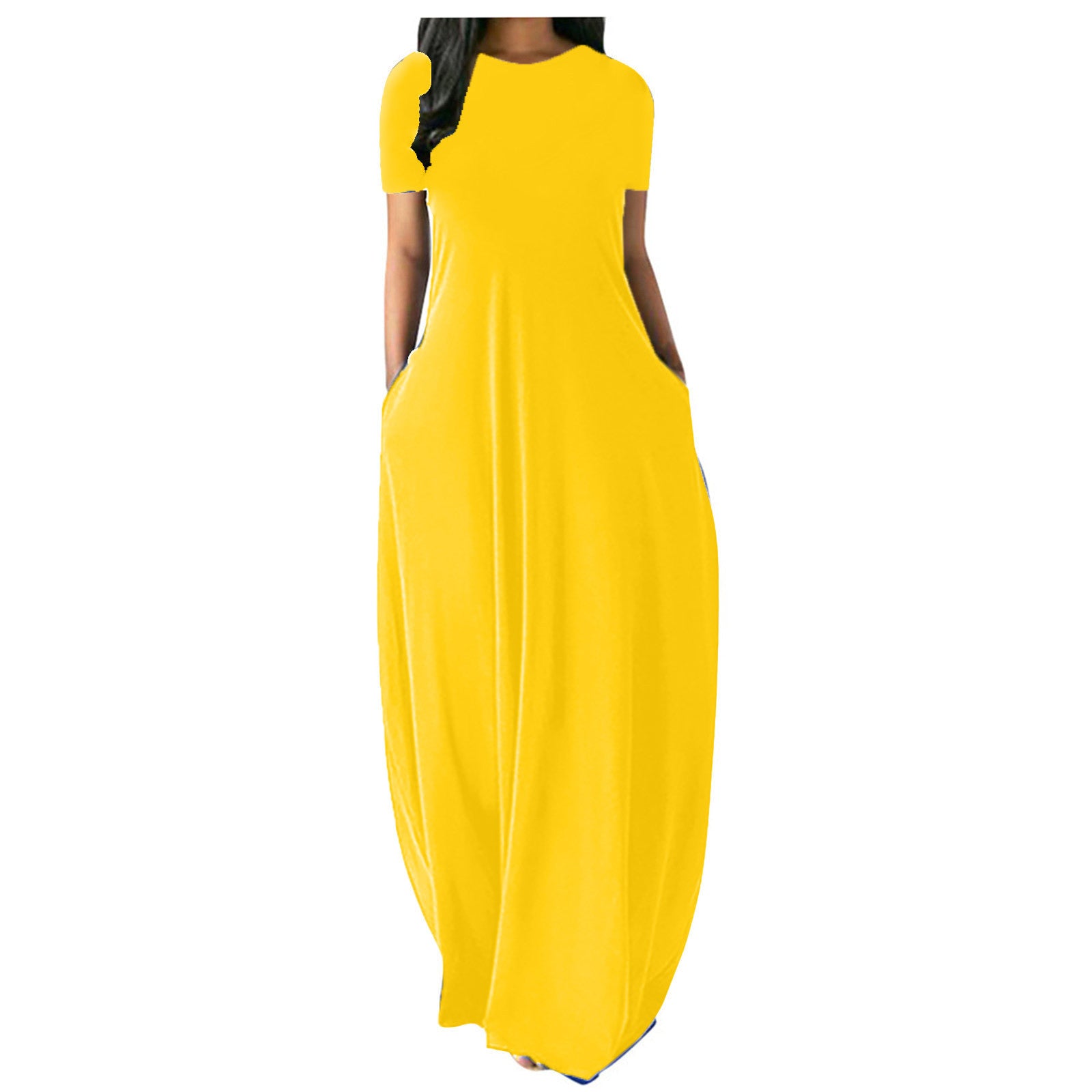 Round Neck Pocket Dress