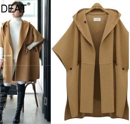 Hooded Half Batwing Sleeve Cardigans