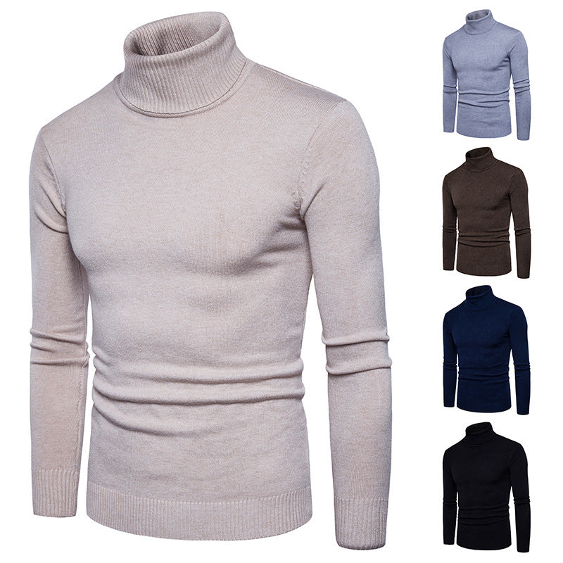 High-neck slim-fit sweater