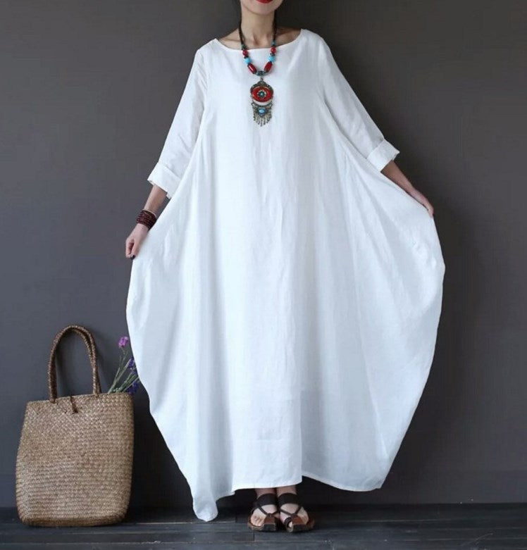 Cotton and linen dress