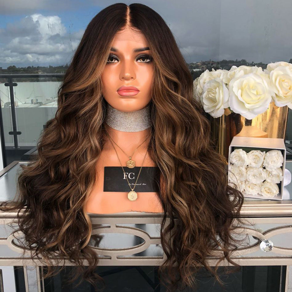 Long brown wig (syntetisch)