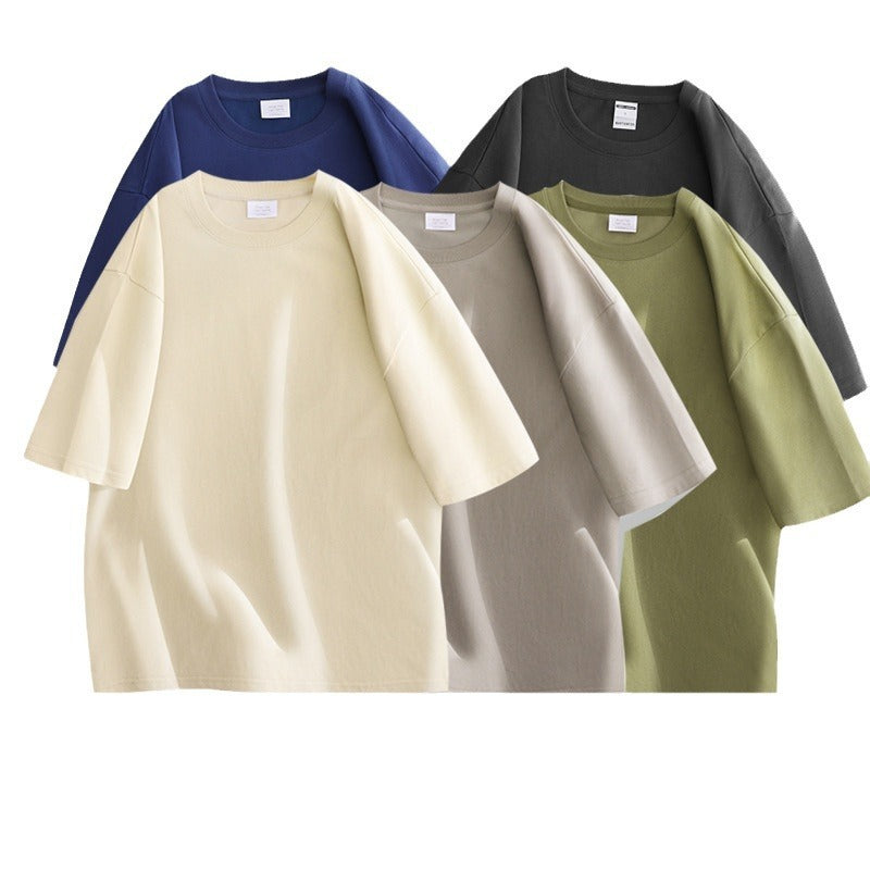 Cotton T-shirt Round Neck Thickened
