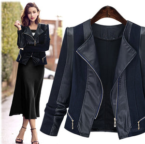 Short leather jacket (t/m 5XL)!!
