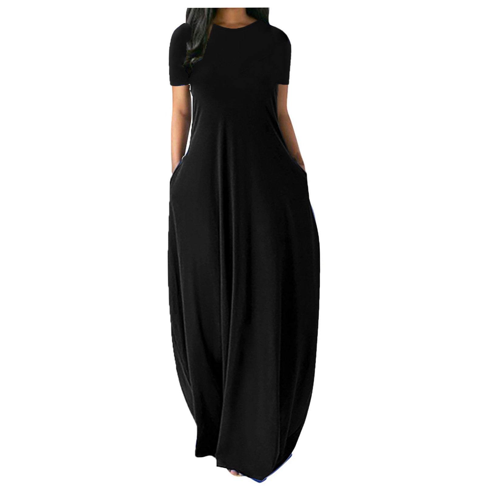 Round Neck Pocket Dress