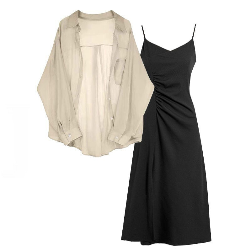 Chiffon Shirt Two-piece Set