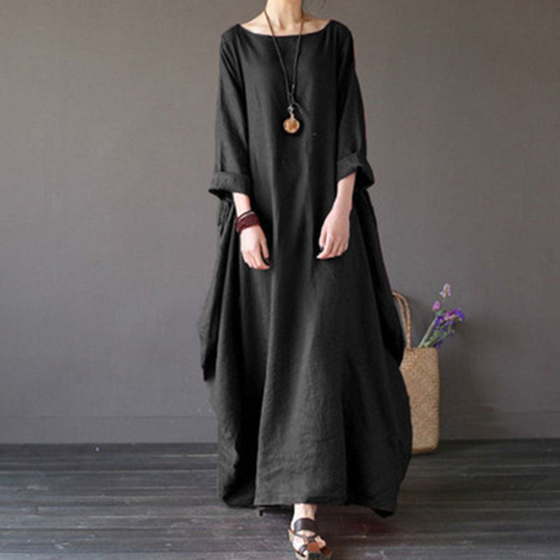 Cotton and linen dress