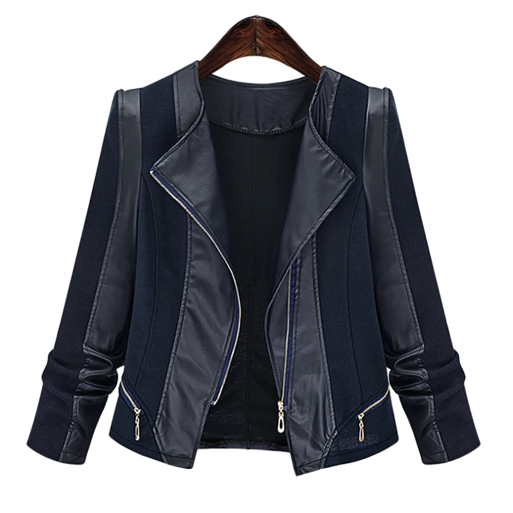 Short leather jacket (t/m 5XL)!!