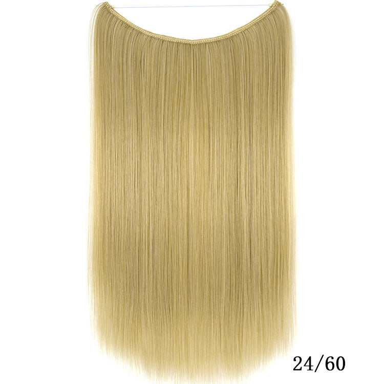 22 inches Invisible Wire No Clips in Hair Extensions (Synthetic)
