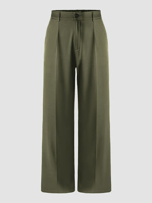High Waist Plus  Pants - Draped Design