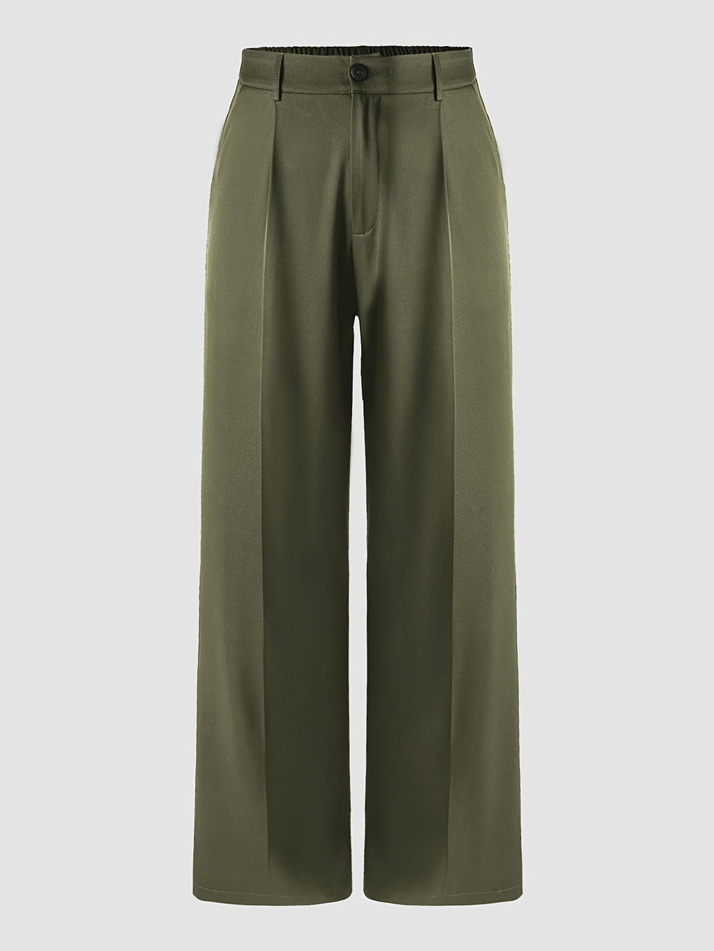 High Waist Plus  Pants - Draped Design