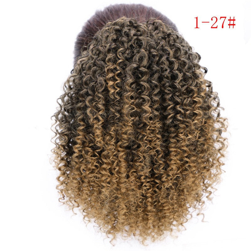 Drawstring Stretch Small Curly Wig