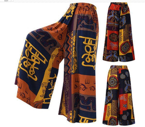 Printed Loose Flared  Trousers