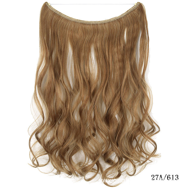 22 inches Invisible Wire No Clips in Hair Extensions (Synthetic)