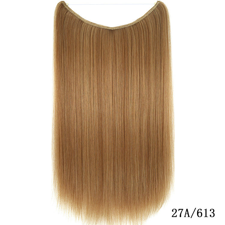 22 inches Invisible Wire No Clips in Hair Extensions (Synthetic)