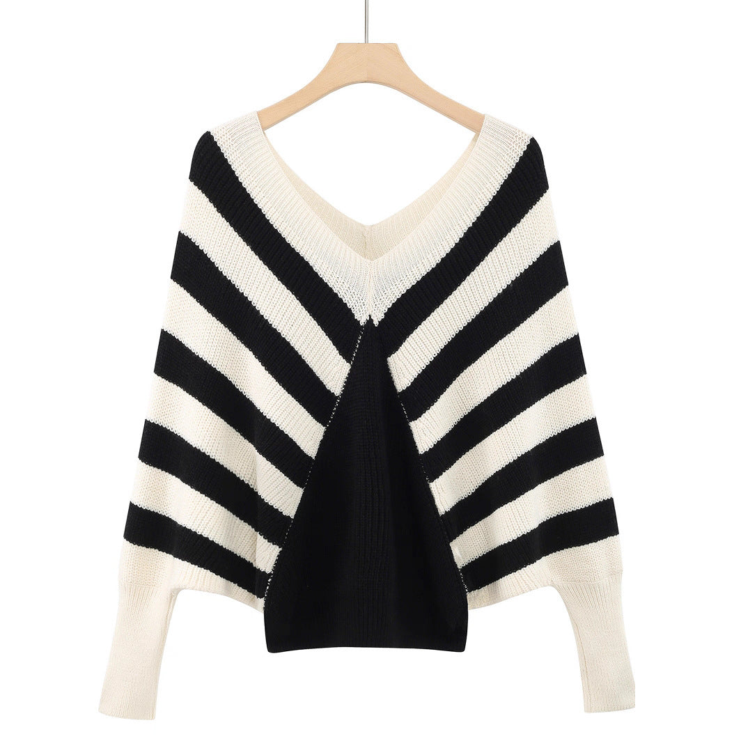 V-neck Long-sleeve Knitwear