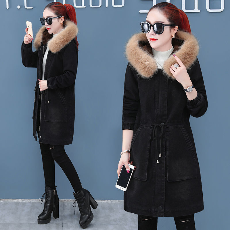 Thick Mid-length Denim Jacket