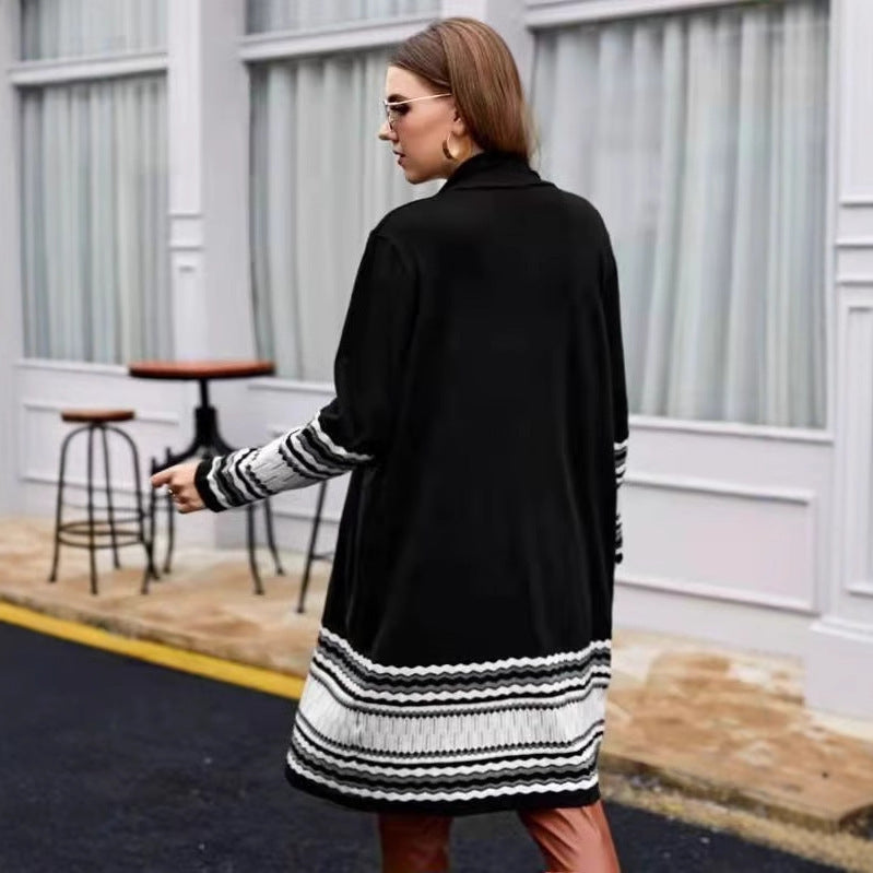 Plus Size Knitted Cardigan