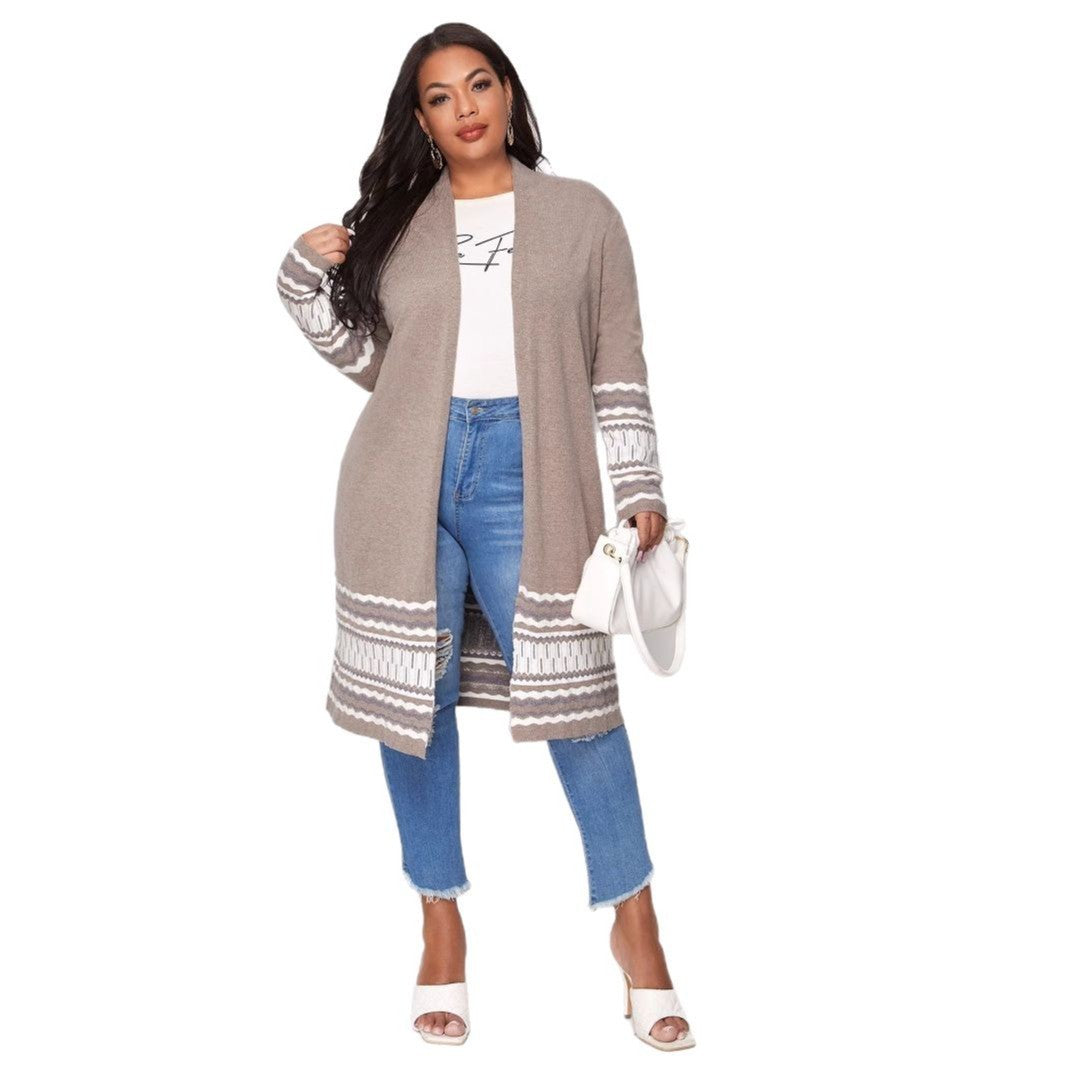 Plus Size Knitted Cardigan