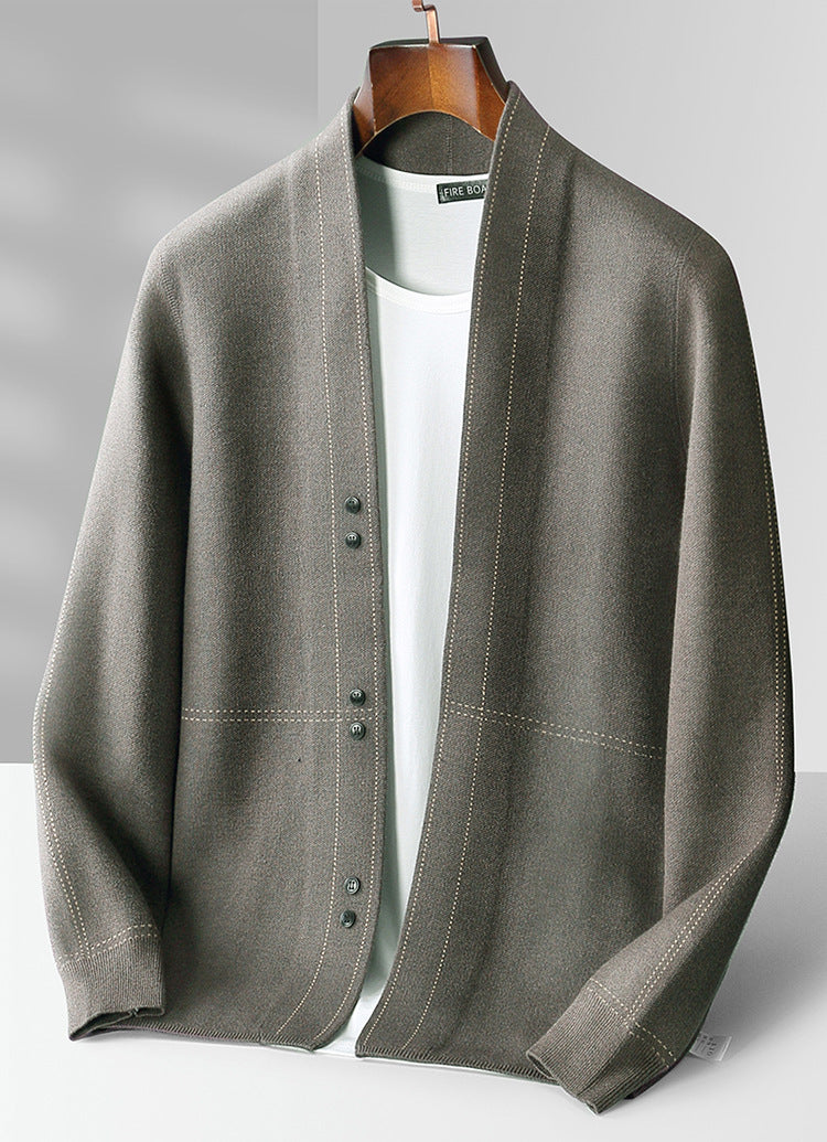 Line Knitted  Cashmere Coat