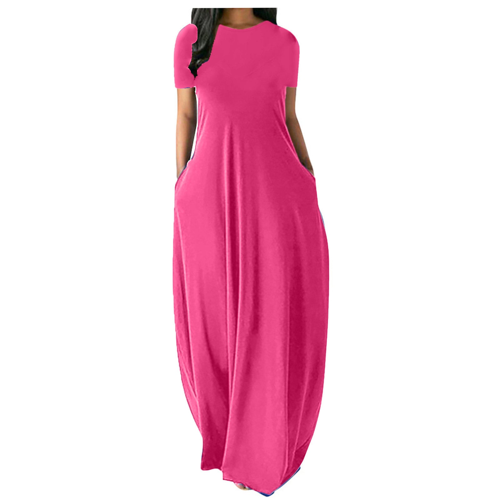 Round Neck Pocket Dress
