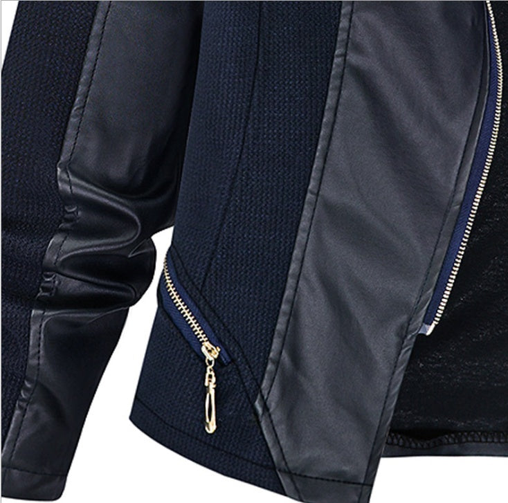 Short leather jacket (t/m 5XL)!!