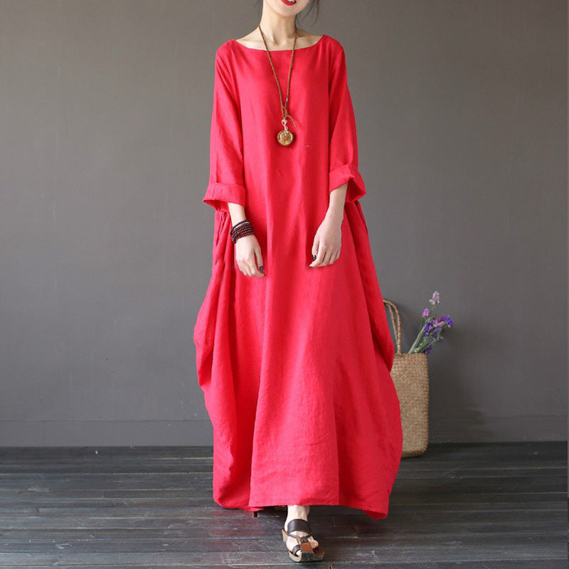 Cotton and linen dress