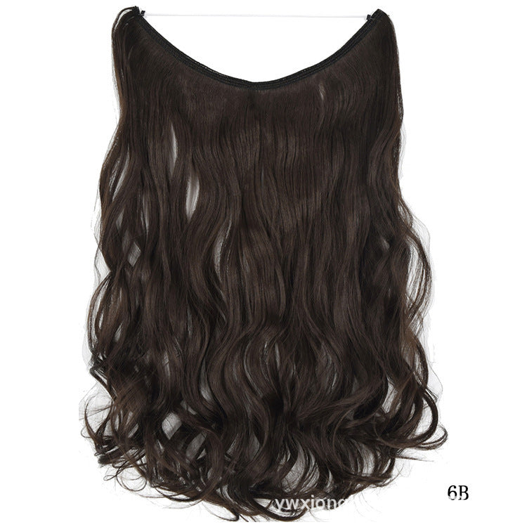 22 inches Invisible Wire No Clips in Hair Extensions (Synthetic)