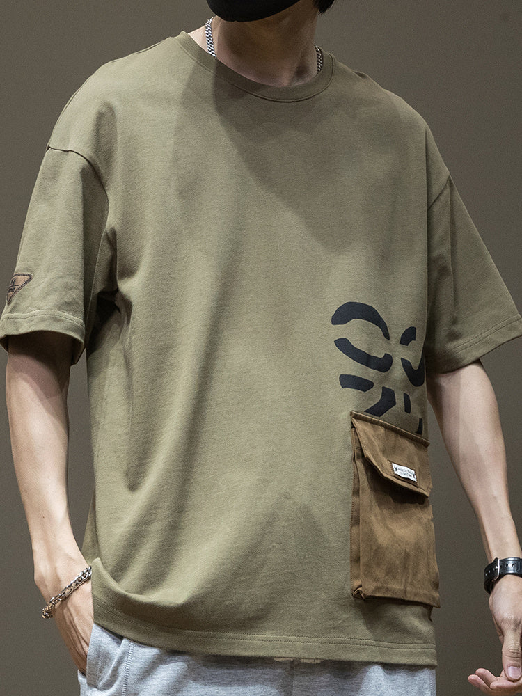 T-shirt With Pocket (tm 5XL)!!