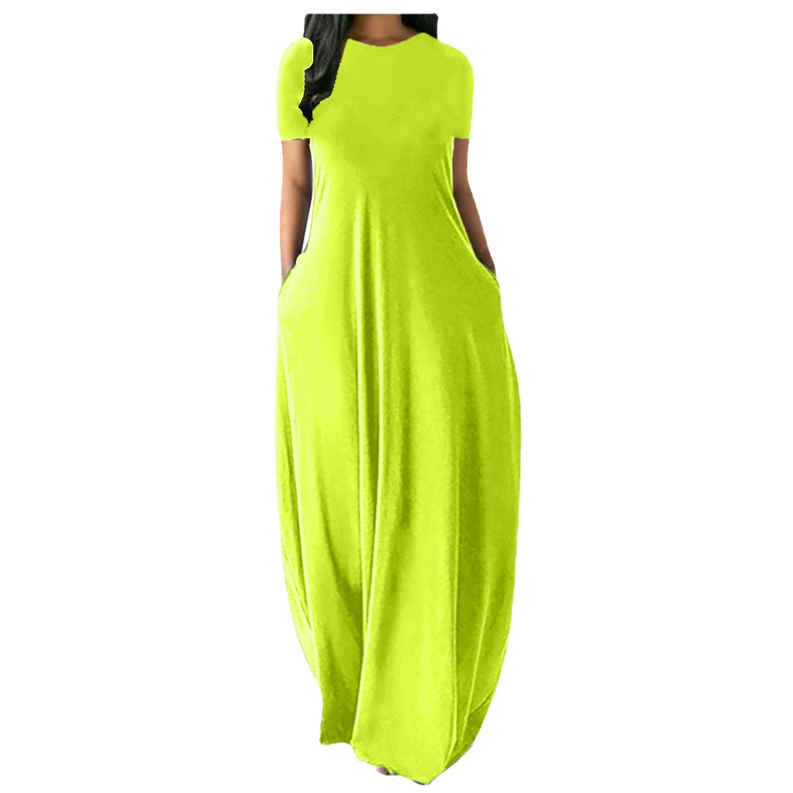 Round Neck Pocket Dress