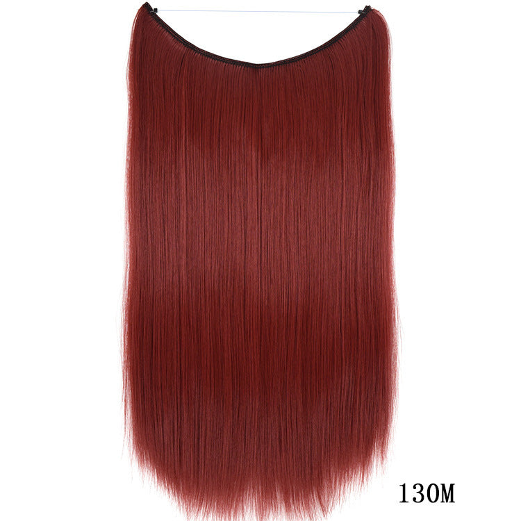 22 inches Invisible Wire No Clips in Hair Extensions (Synthetic)