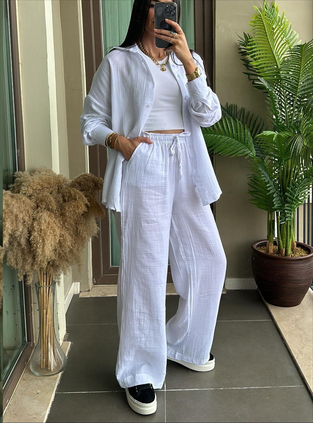 Long Sleeve Shirt Two-piece Set (tm 5XL)!!