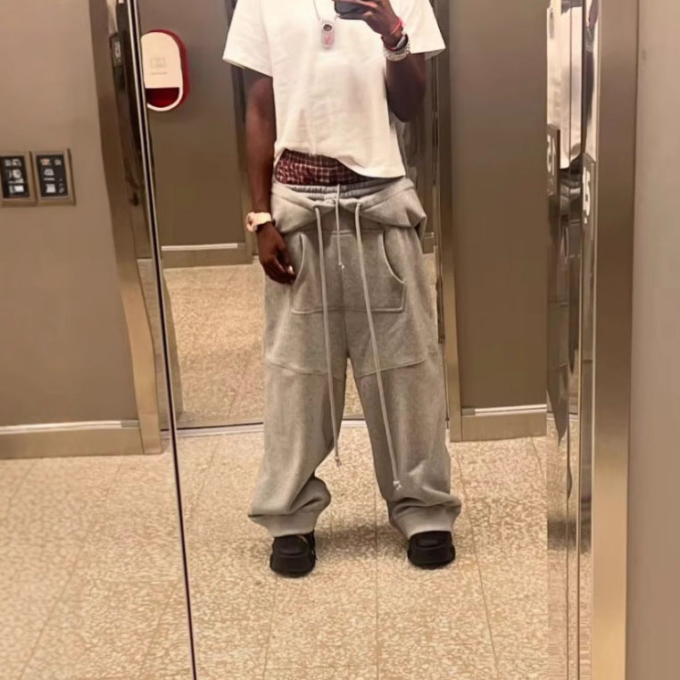 loose casual drop off guard pants