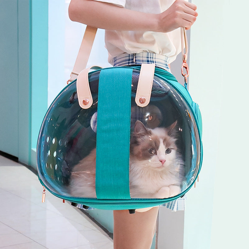 Double Transparent Cat Bag