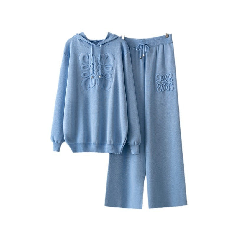 Knitted Embroidery Two-piece Set ( one size)