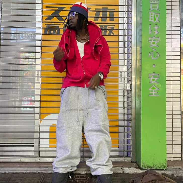 loose casual drop off guard pants