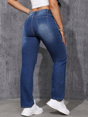 Deep Blue Straight Leg Jeans (tm8XL)!!