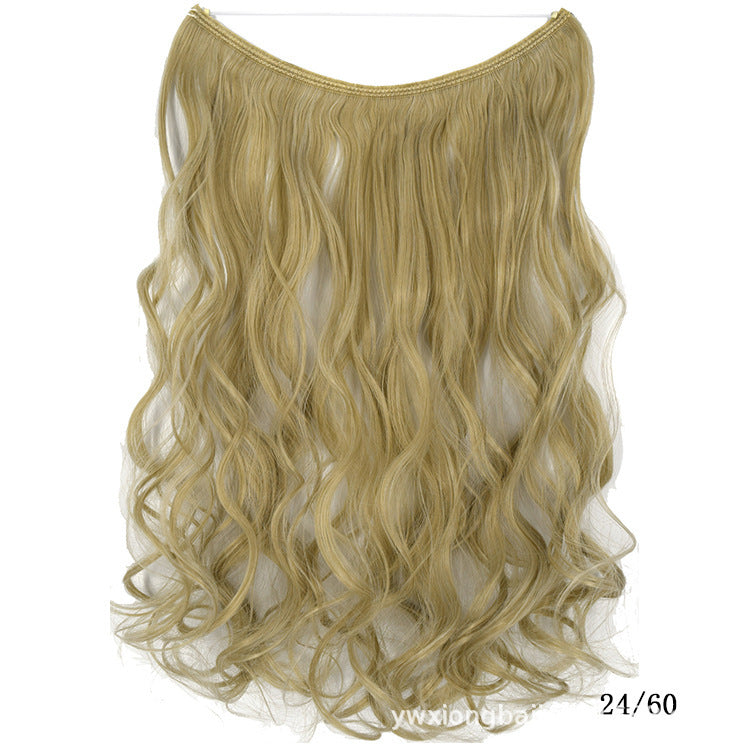 22 inches Invisible Wire No Clips in Hair Extensions (Synthetic)