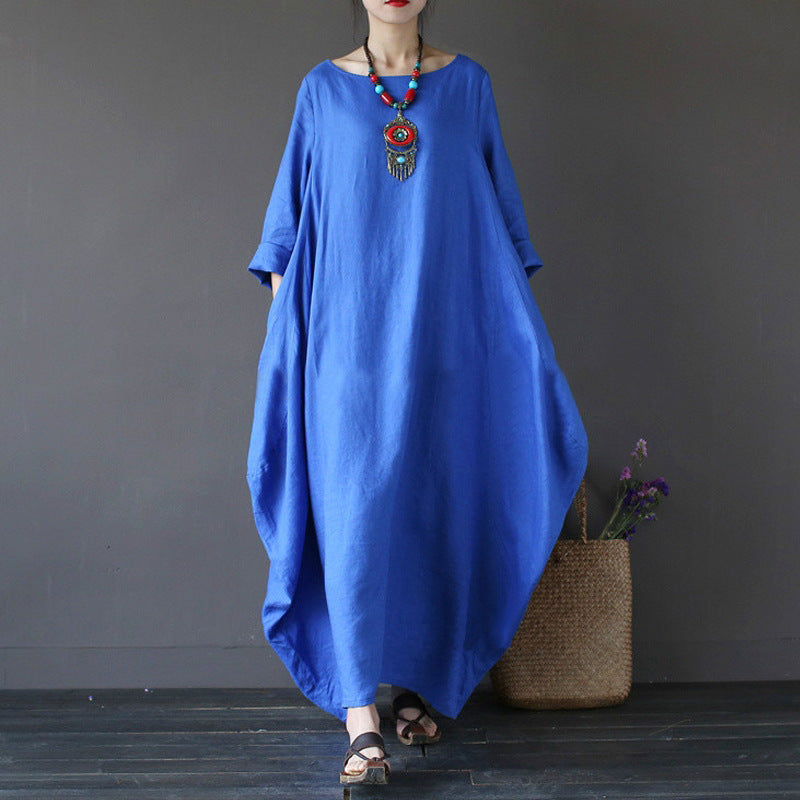 Cotton and linen dress