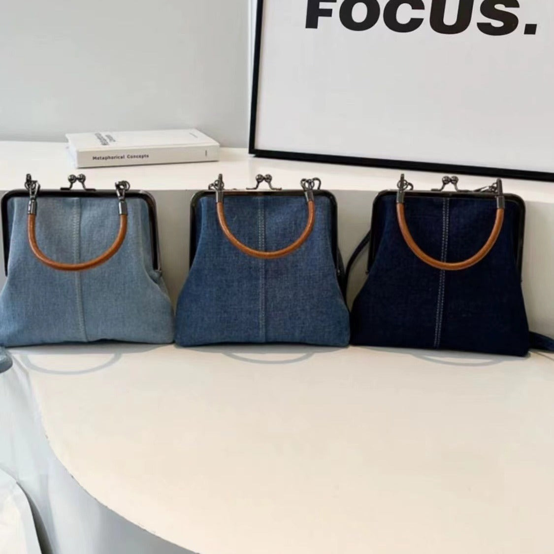 Small handbag denim