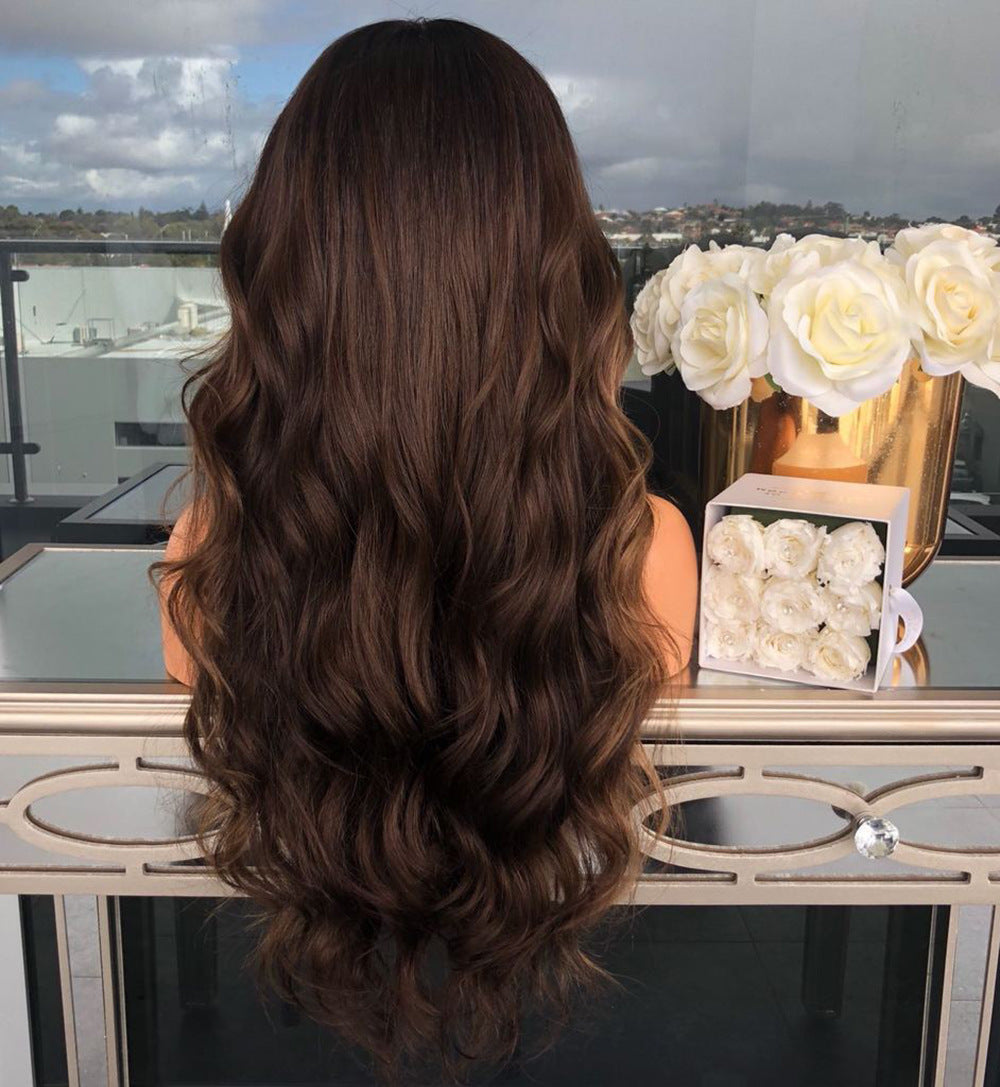 Long brown wig (syntetisch)