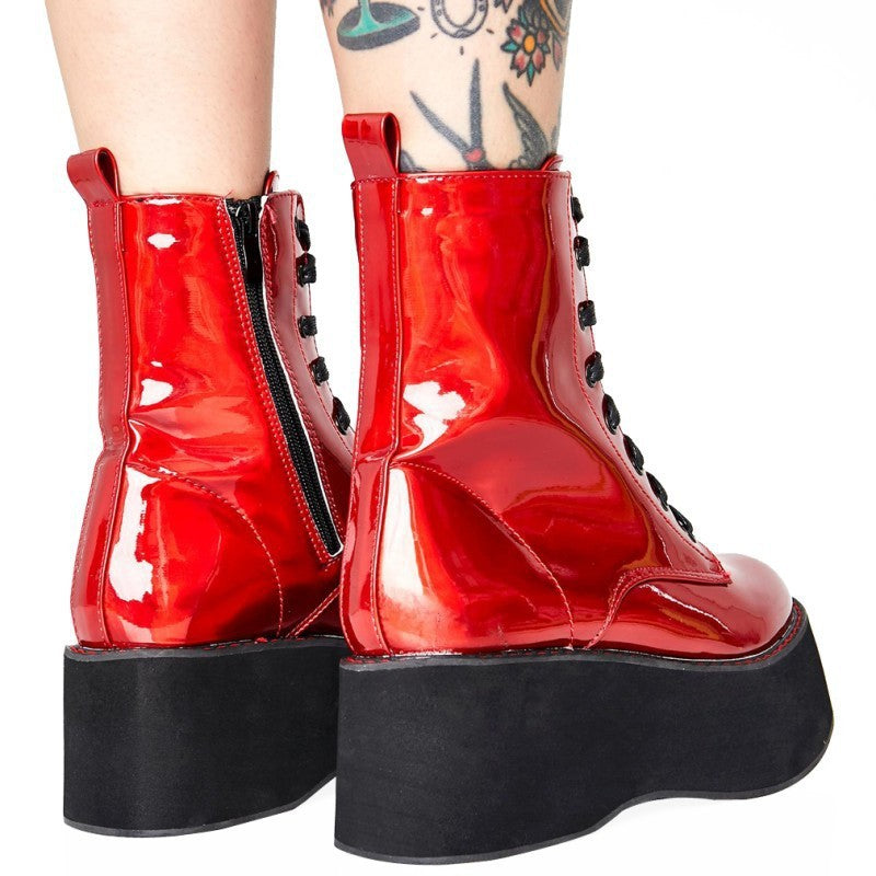 Lace-up Platform Ankle Boots