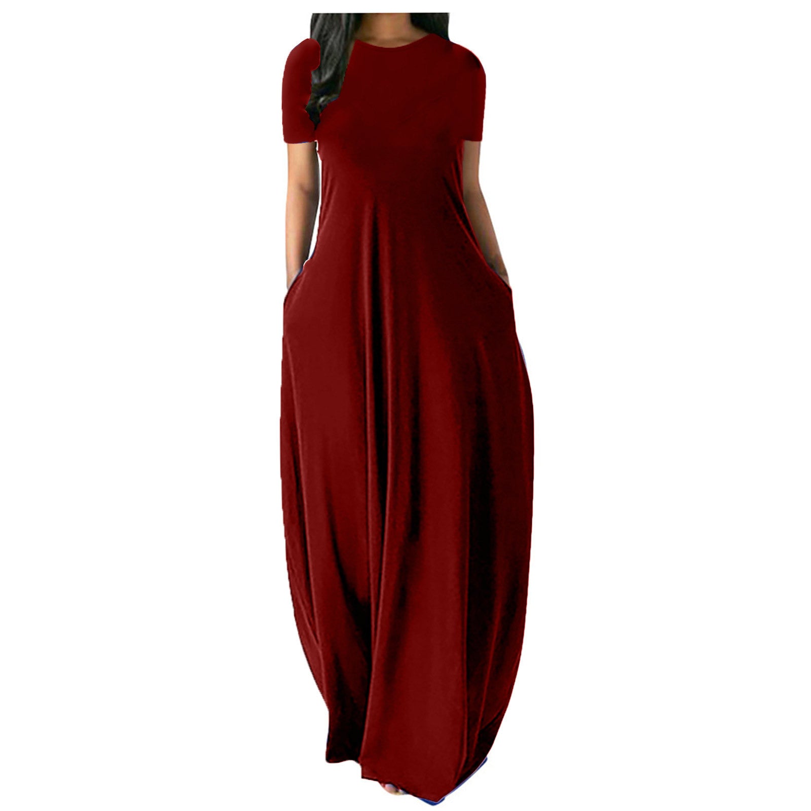 Round Neck Pocket Dress