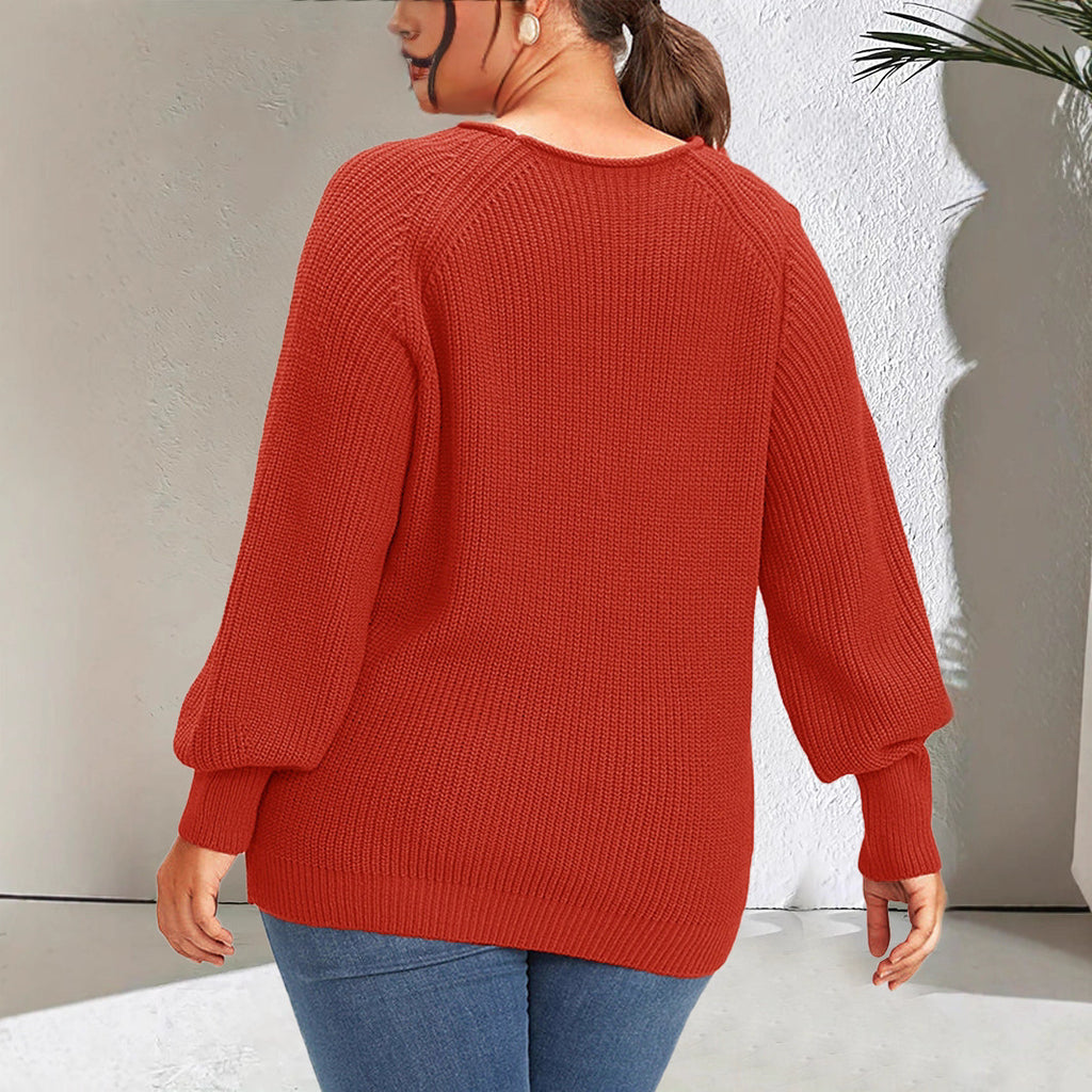 Knitted V-neck Sweater (tm 5XL!!)