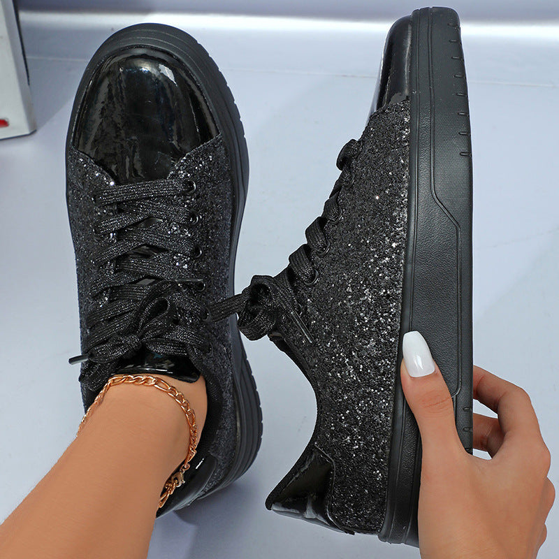 Glitter Sequin Design Flats Shoes