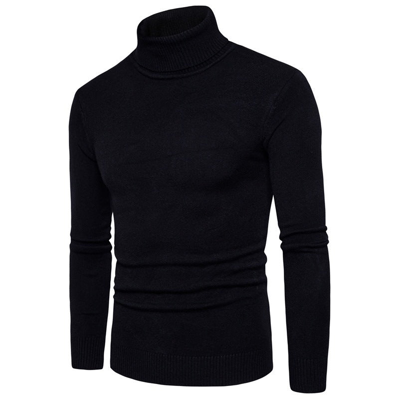 High-neck slim-fit sweater