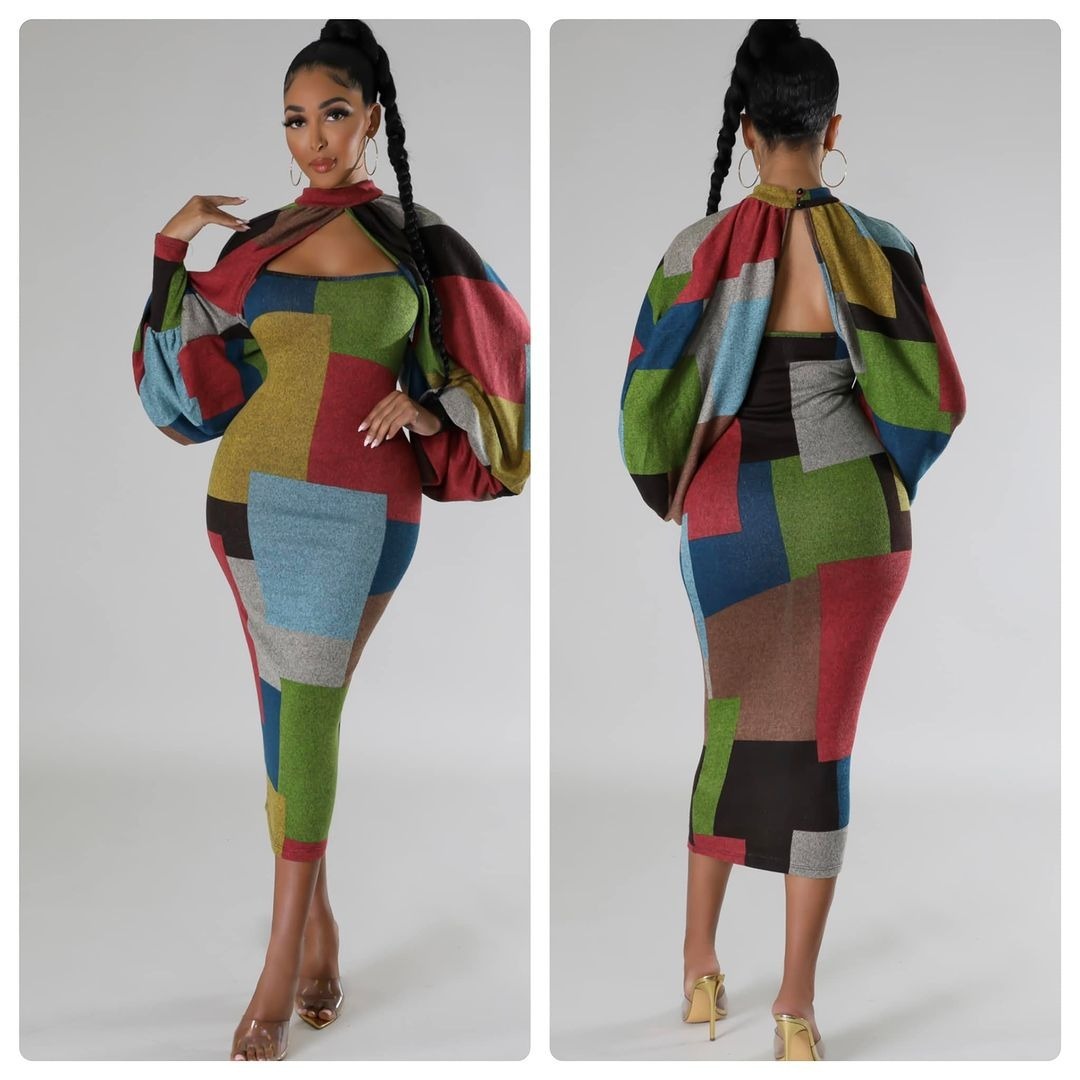 Long Sleeve Dress (2 piece set)