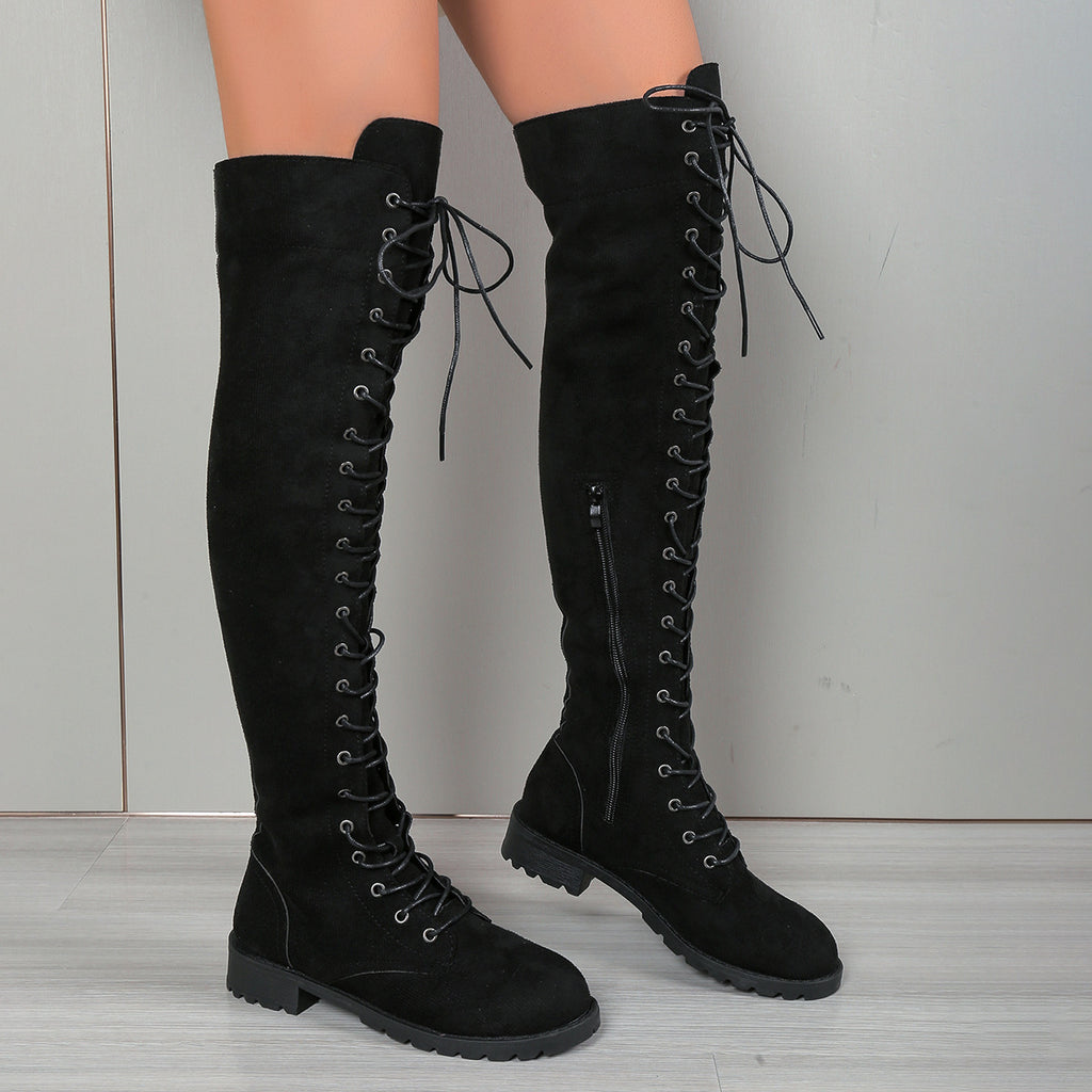 Lace-up Over The Knee Boots (tm maat 43!!)