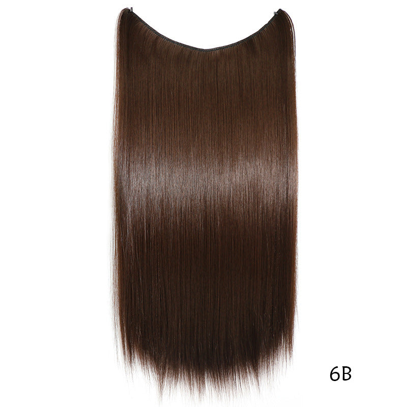 22 inches Invisible Wire No Clips in Hair Extensions (Synthetic)