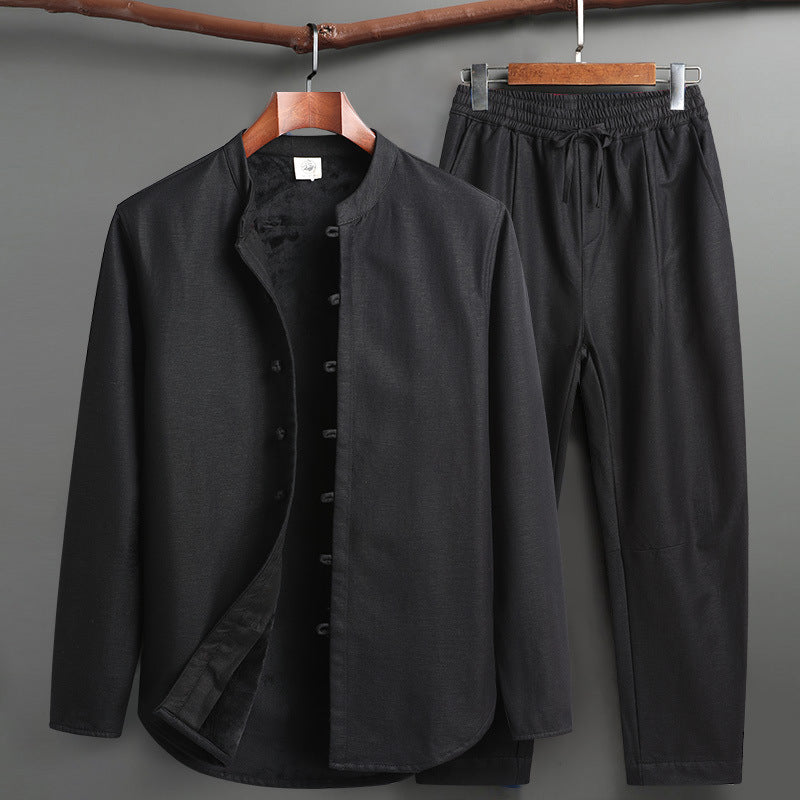 Long Sleeve Cotton Linen Two piece set (tm 5XL)!!